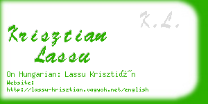 krisztian lassu business card